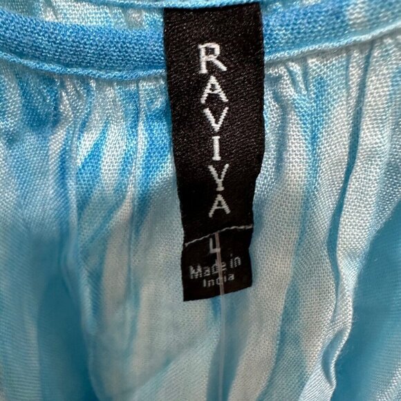 Raviya Womens Size L Turquoise Blue Tiered Dress Swimsuit Cover Up NWT - Picture 9 of 12